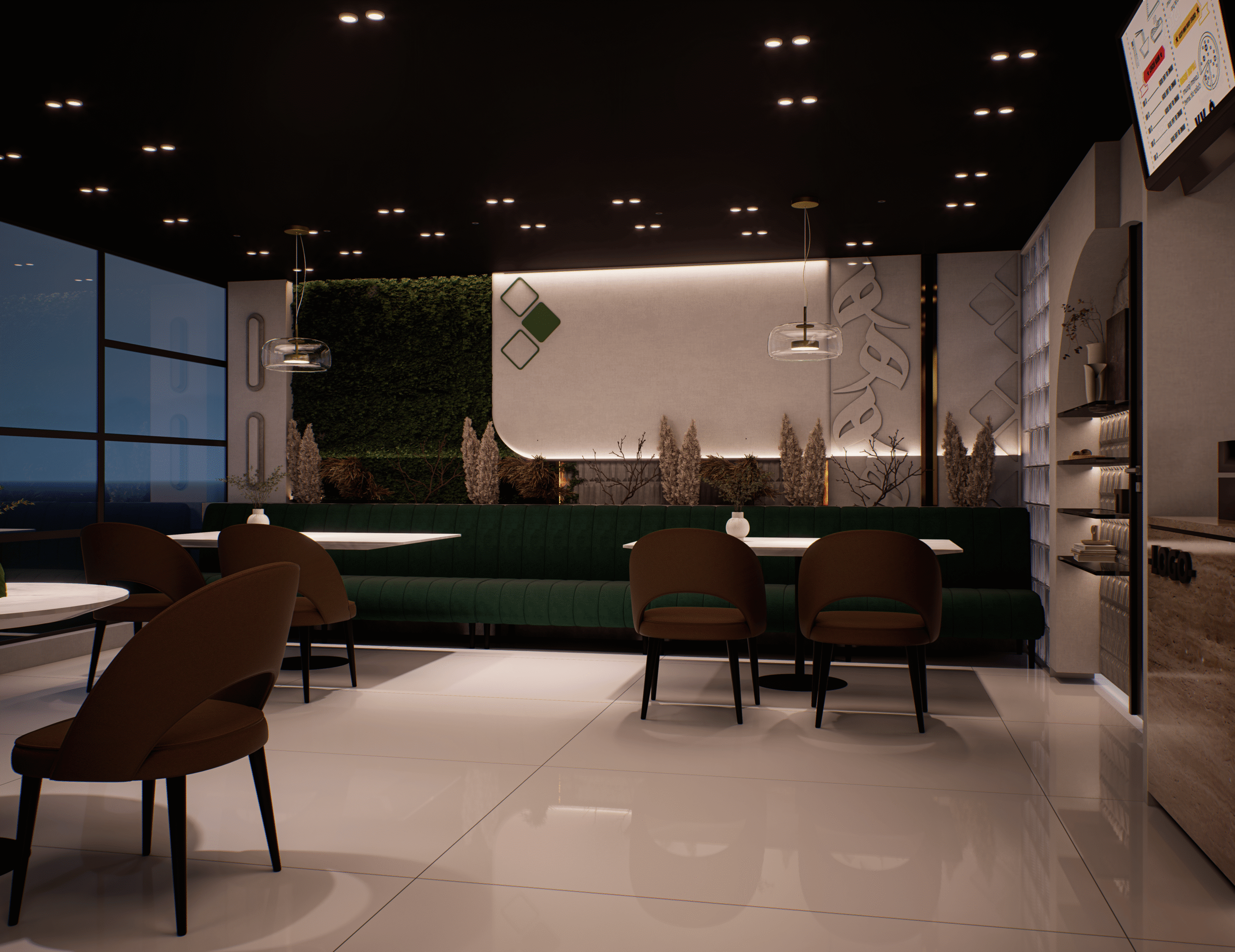 Spice and Broast Ceiling & Lighting