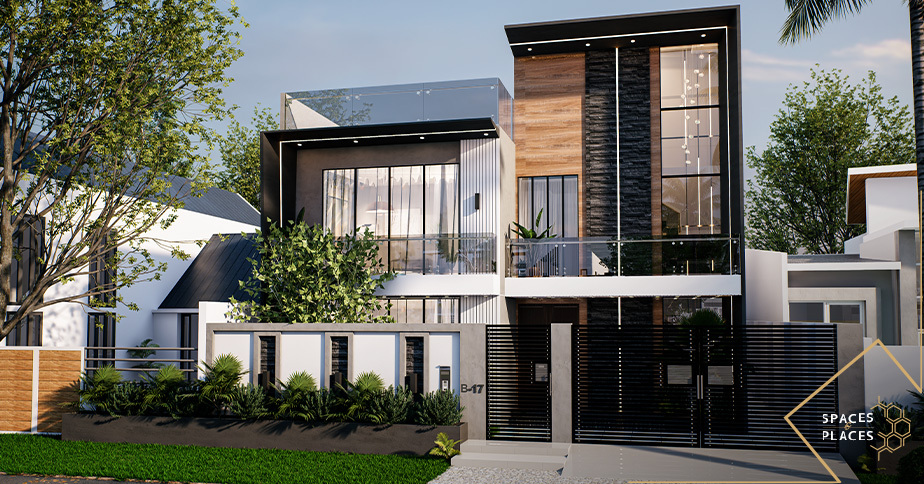 Modern architectural house designed by an architect in Lahore