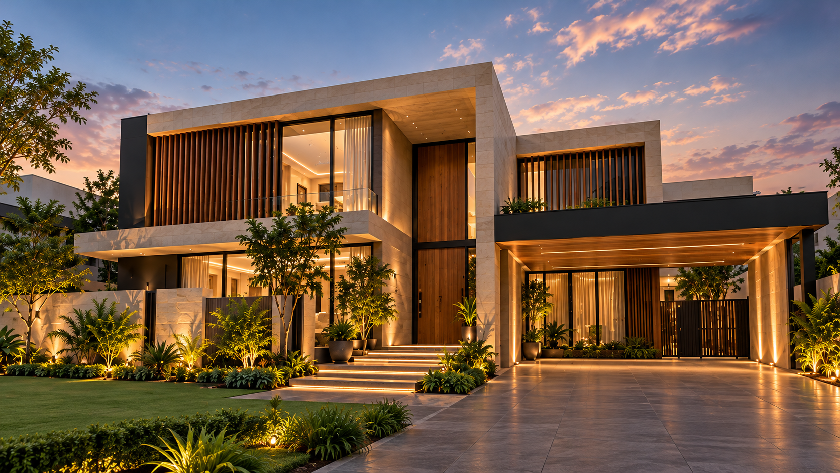 Modern luxury residential architectural design in Lahore