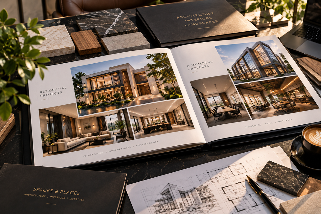 Modern residential and commercial architectural portfolio with completed project designs