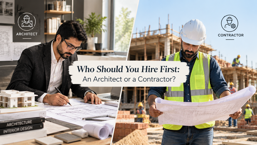 Architect vs contractor comparison for house construction planning in Lahore